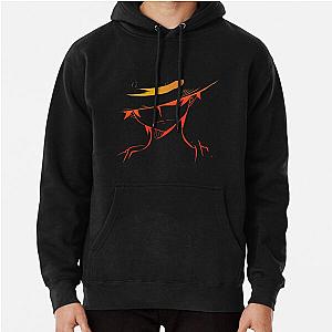 Luffy - One Piece - Red silhouette  Pullover Hoodie