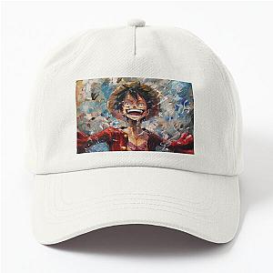 One piece luffy smile colors painting Dad Hat