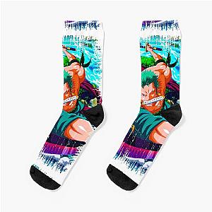 Roronoa Zoro Strawhat Pirates Mugiwara Crew One Piece Socks