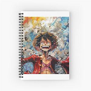 One piece luffy smile colors painting Spiral Notebook