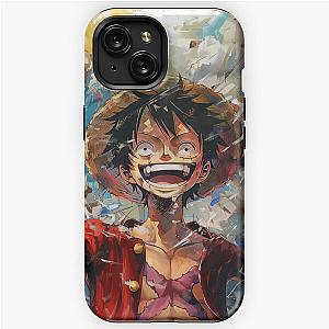 One piece luffy smile colors painting iPhone Tough Case