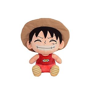25cm Red Luffy Smiling Doll One Piece Stuffed Toy Plush