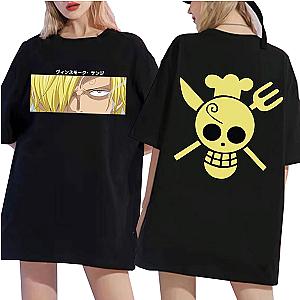 One Piece Sanji Short-sleeved Loose Casual Man T-shirts
