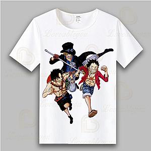 Luffy Ace Zoro One Piece Outerwear Cartoon Cosplay Street Sports Casual T Shirt