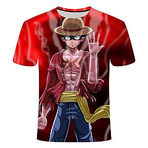 One Piece Monkey D Luffy 3D Printed T-shirts for Boys