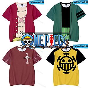 Luffy Zoro One Piece Anime Print Children T-shirt