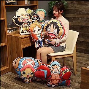 One Piece Luffy Roronoa Zoro Sanji Chopper Usopp Cartoon Anime Pillow Doll