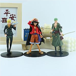 Pirate Warriors Monkey D Luffy Roronoa Zoro Sanji Usopp 18cm One Piece Model Toys