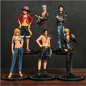 6pcs/set One Piece Luffy Nami Ace Sanji Zoro Law Collection Figure Model Toys