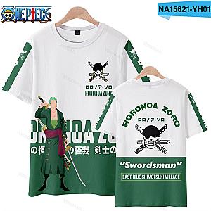 Roronoa Zoro Sword Man East Blue Shimotstuki Village One Piece Summer T-shirt