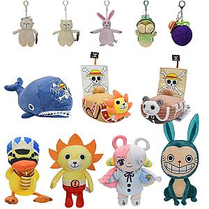 15-25cm One Piece Anime Stuffed Toy Keychains