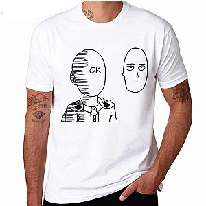 One Punch Man T-Shirts - One Punch Man Saitama Ok Face T-Shirt BS0508