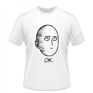 One Punch Man T-Shirts - One Punch Man Saitama Ok Black &amp; White T-Shirt BS0508