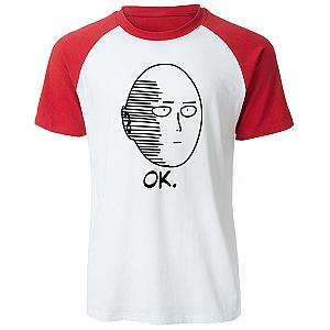 One Punch Man T-Shirts - One Punch Man Red T-Shirt Saitama Ok BS0508