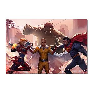 One Punch Man Posters - Canvas Poster One Punch Man Saitama Vs Superman BS0508