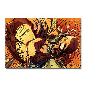 One Punch Man Posters - Canvas Poster One Punch Man Saitama Enraged BS0508