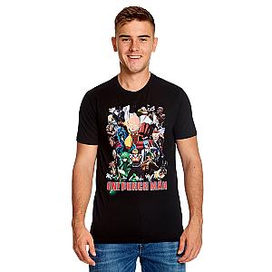 One Punch Man T-Shirts - One Punch Man - Collage T-Shirt black EW0508