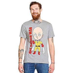 One Punch Man T-Shirts - One Punch Man - Super Saitama T-Shirt grey EW0508