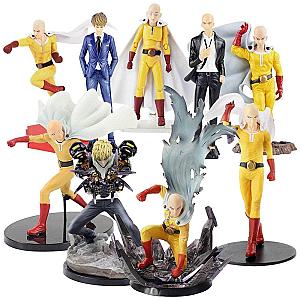 One Punch Man Action Figures - 8-25cm Anime One Punch Man Saitama Sensei Genos Cannons Robot PVC Action Figure Collection Model Toys Gifts Brinquedos AM0508