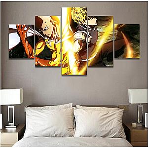 One Punch Man Wall Arts - One Punch Man Saitama Genos Attack Duo Chart BS0508