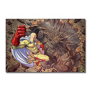 One Punch Man Wall Art -  Saitama vs Monster Season 2 Canvas Print SA3105