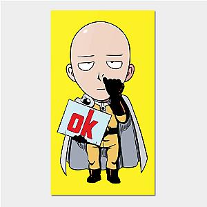 One Punch Man Posters - One Punch Man Ok - Saitama Wall Art TP2105