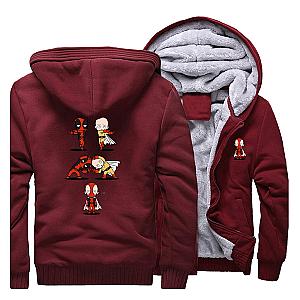 One Punch Man Jackets -  Saitama Deadpool Fleece Jacket SA3105