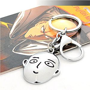 One Punch Man Face Mental Key Chains