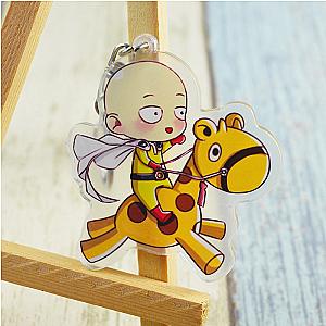 Little Saitama Ride Horse Keychain