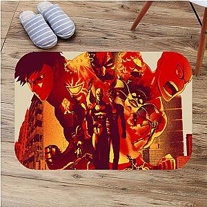 One Punch Man Fighting Bathroom Mat