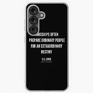 Hardship often prepares ordinary people for an extraordinary destiny - C.S. Lewis Quote -  Motivational Inspirational Famous quote for a Galaxy Soft Case