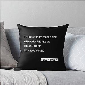 Elon Musk Quote Throw Pillow