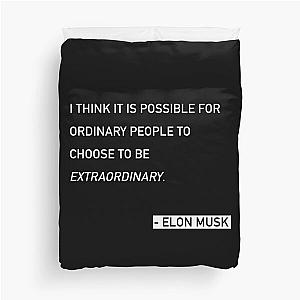 Elon Musk Quote Duvet Cover