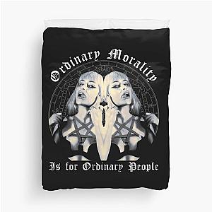 Ordinary Morality Is For Ordinary People, Aleister Crowley, Occult Design, Goth Gift Duvet Cover