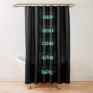 Orphan Black Clone Club Tag Numbers Shower Curtain