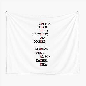 Orphan Black Characters Tapestry