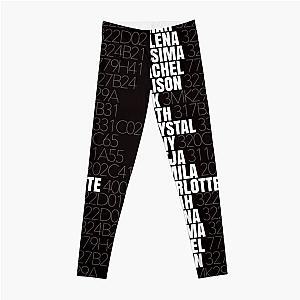 Orphan Black Clone Names With Tag Numbers Leggings