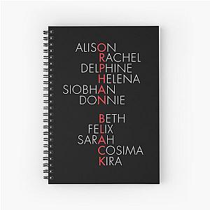 Orphan Black Typography - Dark Spiral Notebook