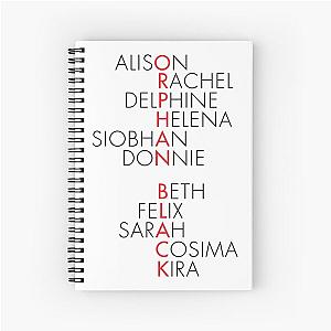 Orphan Black Typography Spiral Notebook