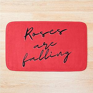 Black Orville Peck Roses Are Falling Lyrics Bath Mat