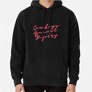 Red Orville Peck Cowboys Against Bigotry Mask Pullover Hoodie