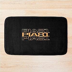 Minimalistic Oscar Piastri F1 Driver Formula 1 inspired Apparels and Shirts Red Bath Mat