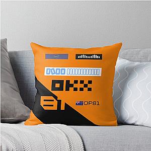 Oscar Piastri McLaren Formula 1 2024 Race Suit Inspired Phone Case and Samsung Mobile Cover for F1 Fans Throw Pillow