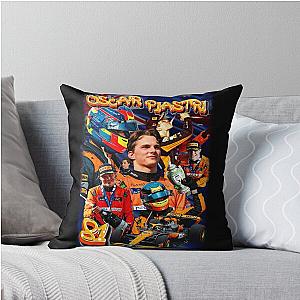 Oscar Piastri Bootleg Style Graphic T Shirt Throw Pillow