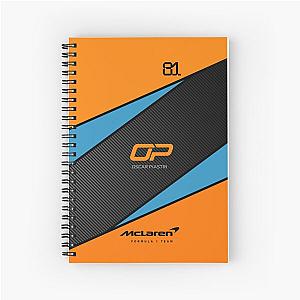 F1 2025 Oscar Piastri OP81 Carbon Fibre Black Blue Spiral Notebook