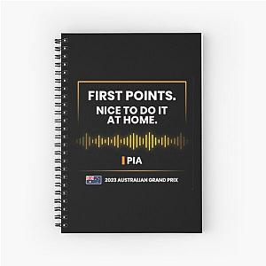 Oscar Piastri F1 Australian GP Spiral Notebook