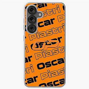 Oscar Piastri OP81 orange black inspired pattern Samsung Galaxy Soft Case