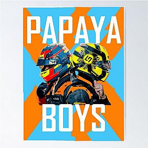 Papaya Boys: Lando Norris and Oscar Piastri McLaren F1 Team Poster