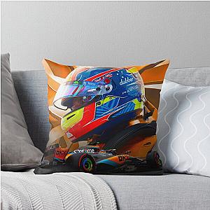 Oscar Piastri Lines Throw Pillow