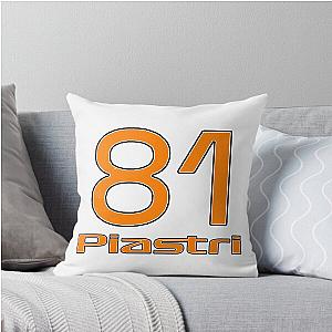 Oscar Piastri Number 81 Throw Pillow
